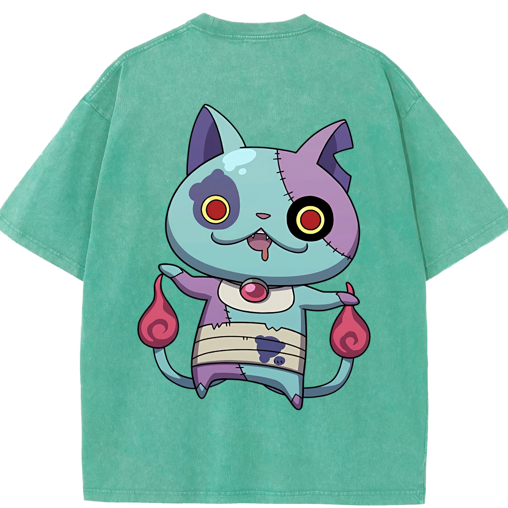 （画像用） 妖怪ウォッチ Yo-kai Watch 綿100% ヴィンテージ風 半袖Tシャツ（背面プリント）